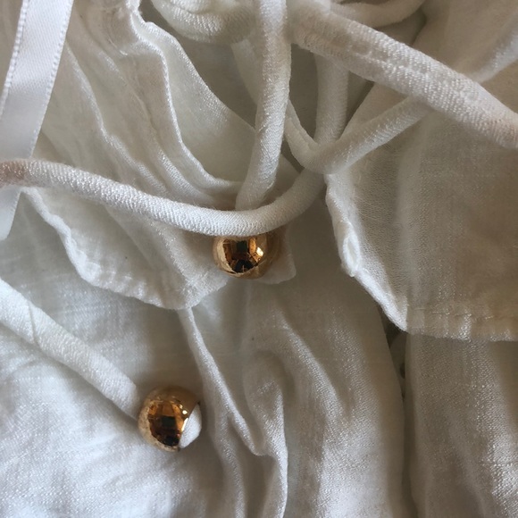 Hello Molly Feathered Angels White Ruffled Crop Top Size Small NWT - Picture 9 of 16